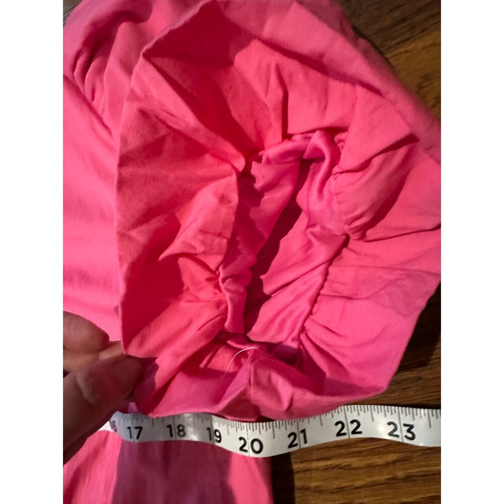 WAYF Puff Sleeve Cutout Mini Dress Hot Pink Women’s XL Cotton Statement Dress - Picture 5 of 10